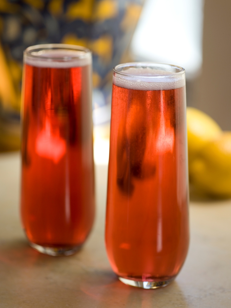 Pink Sunset Champagne Cocktail